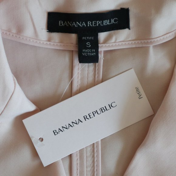 Banana Republic Soft Pink Lightweight Peplum Blazer with Bows NWT - Picture 7 of 10